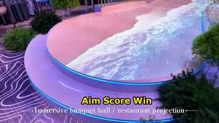 Εξοπλισμός διακόσμησης εστιατορίου Προβολή δαπέδου τοίχου καθηλωτικής προβολής για το εστιατόριο Hotel Deco