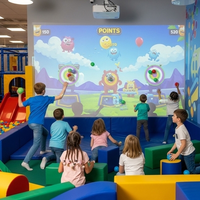 Καλή τιμή Δυναμικό Παιχνίδι Ρίχτης Σφαίρας Διαδραστική Προβολή Τείχους Μετατρέψτε Οποιοδήποτε Τείχος σε Ψηφιακή Πλατεία σε απευθείας σύνδεση