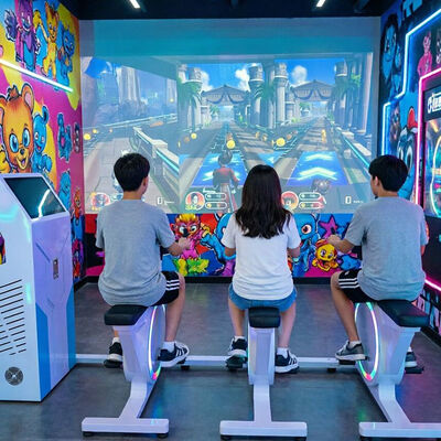 Καλή τιμή Εικονικό Ποδήλατο Γυμναστικής Spinning με Διαδραστική Ανίχνευση Κίνησης, Αντίσταση, Στατικό Ποδήλατο Γυμναστικής, Μηχανή Αθλημάτων με Προβολή Οθόνης σε απευθείας σύνδεση