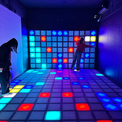 Καλή τιμή 2026 Νέο 30x30cm RGB Διαδραστικό LED πάτωμα με Multiplayer Jump Challenge για εμπορική χρήση σε απευθείας σύνδεση