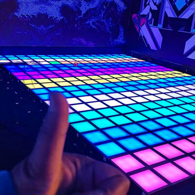 Καλή τιμή 30x30cm RGB χρώμα Διαδραστικό LED πάτωμα με 1000+ επίπεδα παιχνιδιού για εσωτερική ψυχαγωγία σε απευθείας σύνδεση
